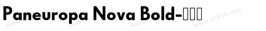 Paneuropa Nova Bold字体转换
